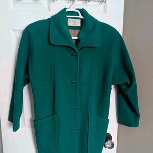 Vintage R Hennig 100% Wool Made in USA Button Jacket Coat